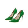 High Heels Women's Thin Heels Early Spring New Green Color Professional Pointed Design Sense Niche Temperament Celebrity Nude