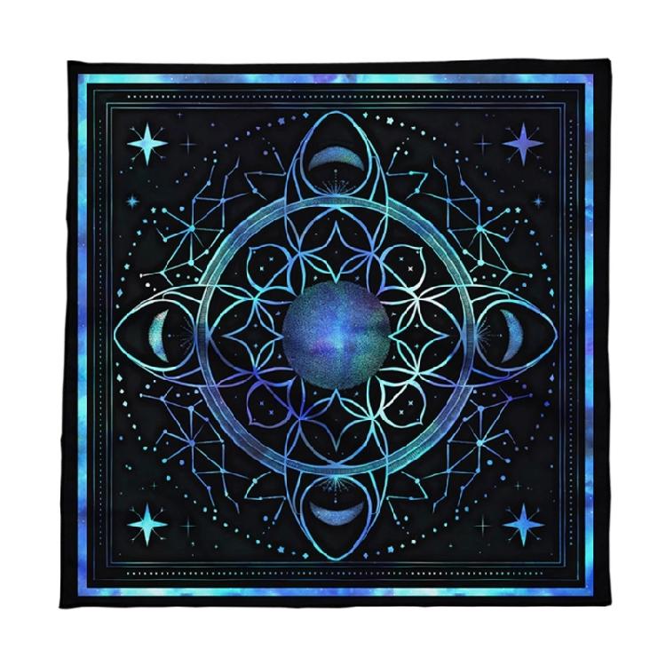 

Квадратный гобелен для гаданий Планетарный узор Астрологическая скатерть Скатерть для таро Скатерть для стола Принадлежности для колдовства 50x50cm