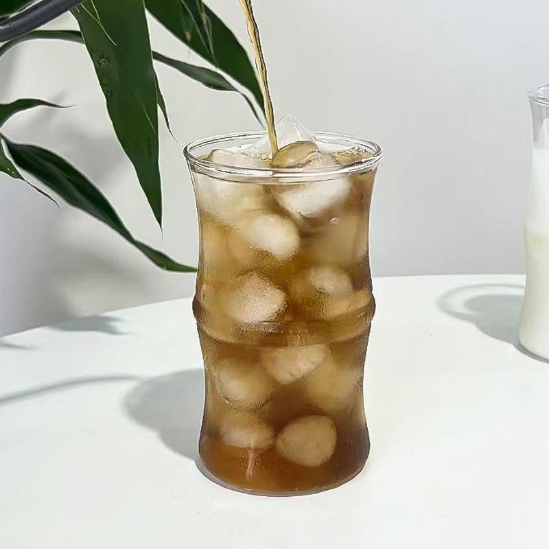 Cute China Panda Glass Creative Tea Bottle Single Transparent Coffee Cup Juice Panda Breakfast Milk Cup Glassware for Drinking