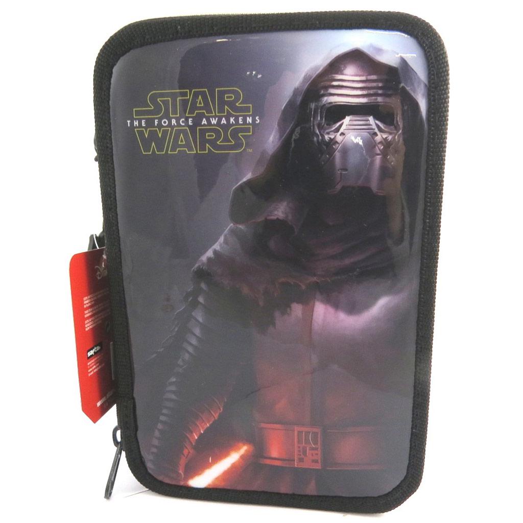 STAR WARS [N1375] - 'Star Wars' Filled Pencil Case 3 Compartments (20x12x6 Cm)
