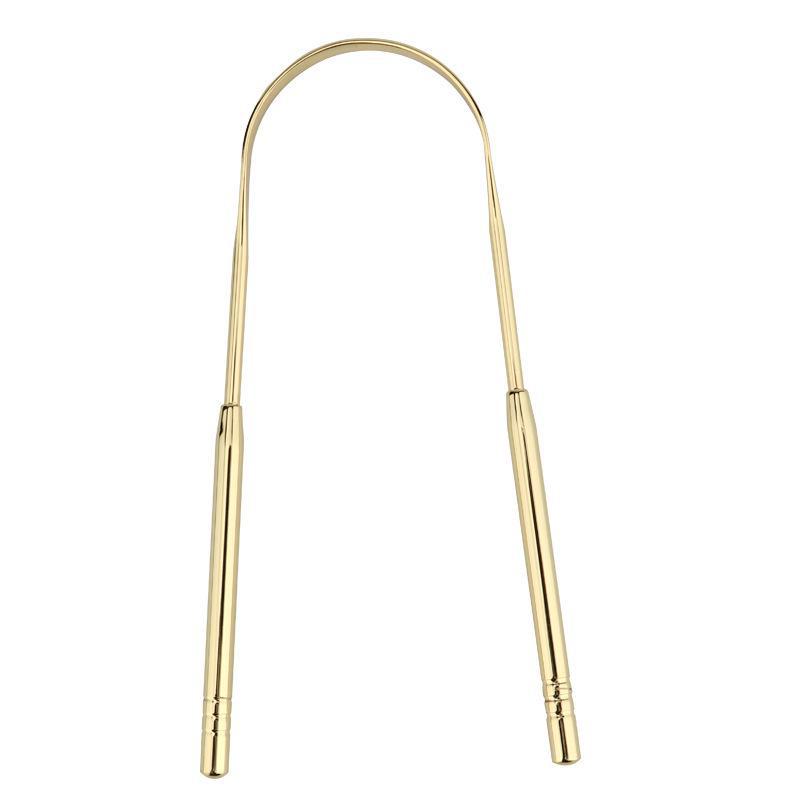 Rose Gold Stainless Steel U-Shaped Tongue Scraper Cleaner