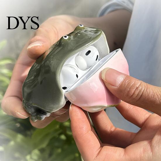 Kreatives Tier-Thema Ohrhörer-Etui Neuheit Frosch Schutzhülle für hässliche Ohrhörer Tragbar Tier-Design Kopfhörer Lustige Kabellose Schutzhülle für Airpods