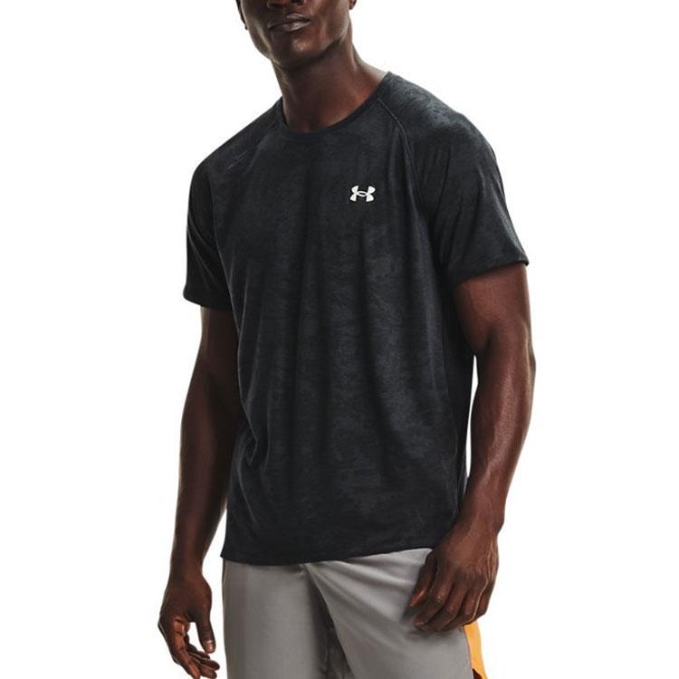 Under Armour Casual Breathable Running Sports T-Shirt Men Tops Black 1365676-001