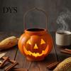 Durable Outdoor Festive Lighting Halloween Pumpkin Solar Lantern, Waterproof Hanging Light, Orange Compact Lights for Walkways Spooky Face Lantern