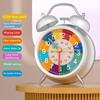 Creative Metal Alarm Clock Colorful Dual Bell Children Learning Clock Wake Up Clock Student Use