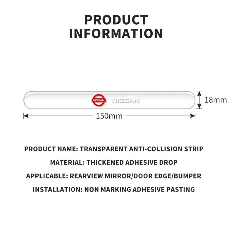 Auto Transparenter Schutzstreifen Rückspiegel Tür Kollisionsschutz Aufkleber Für Nissan Nismo Tiida GTR Almera X-Trail Qashqai