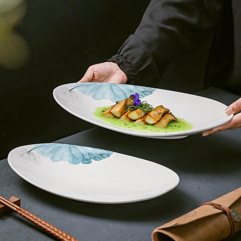 Shengjia Oval Ceramic Fish Plate