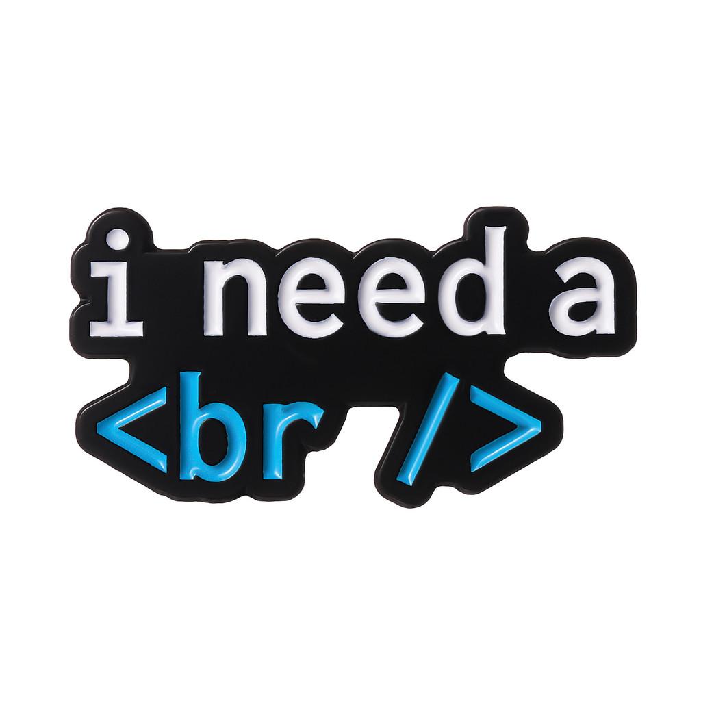 

Alloy Letter Fashionable Lapel Pin For It Programmers And Casual Enthusiasts Style XZ7738