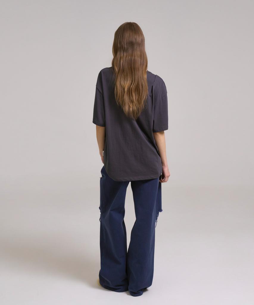 SSIN AND LEE Not A Thing Pinched T-Shirt Charcoal