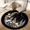 1pc Night Garden Illustration Round Carpet, Made of Polyester,Perfect for Decorating Office Chairs, Living Rooms Fplt126