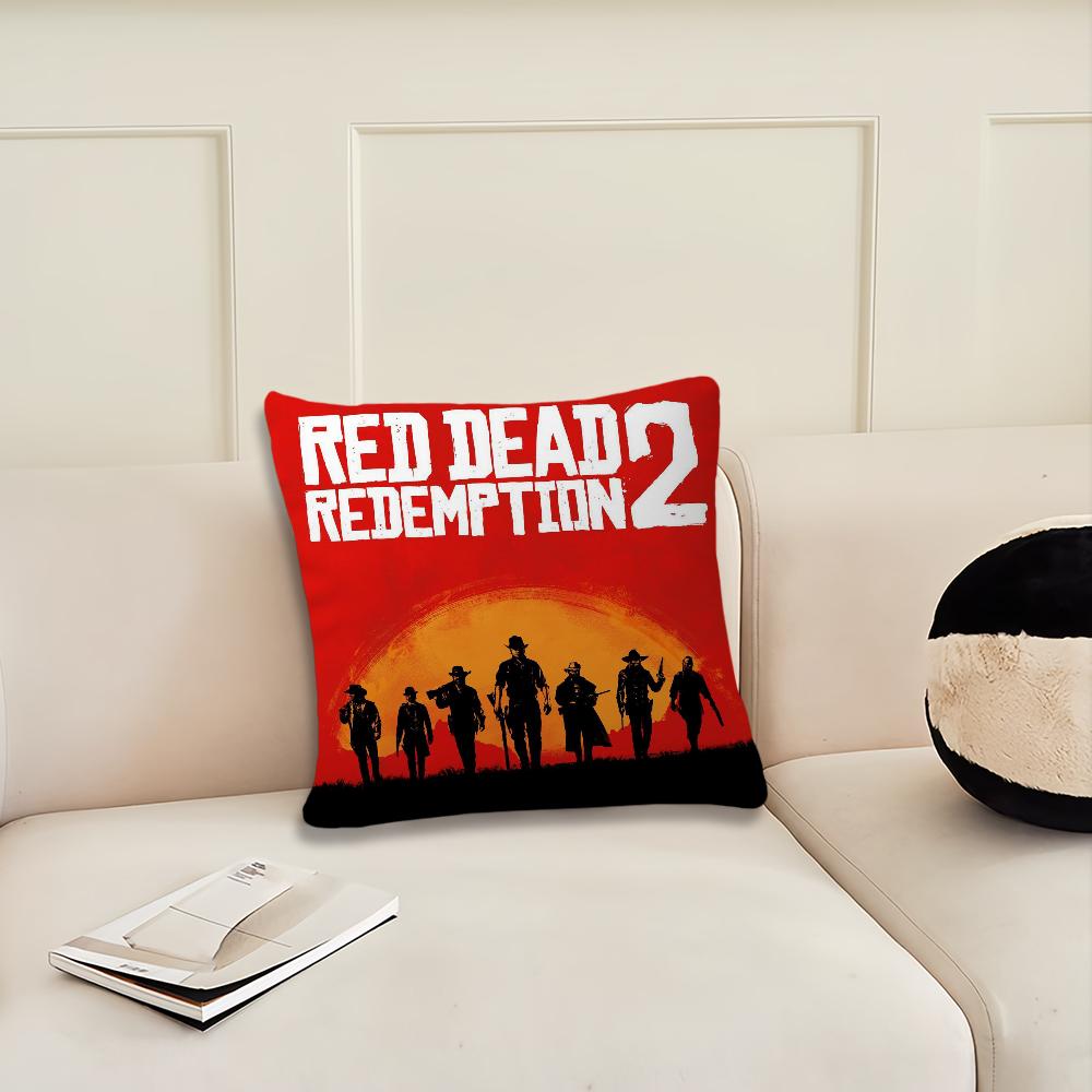 R-Red Dead R-Redemption2 Game Cushion Cover Cushion Room Bedroom Headboard Sofa Living Backrest Nap Time Pillow Case