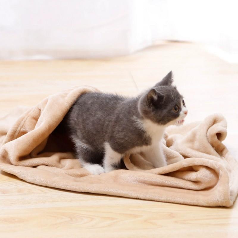 Pet blanket sleeping warm dog bed mat cat sleeping mat coral fleece pet air conditioning blanket