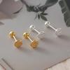 S925 Gold Fu Character Ear Studs - Trendy Cartilage Jewelry