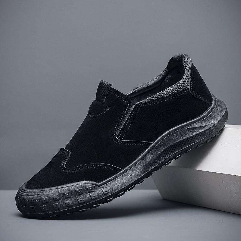 Herren-Leder-Skateboard-Schuhe, männliche Studenten, Sport-Walking-Freizeit-Turnschuhe, Business-Arbeits-Reise-Schuhe