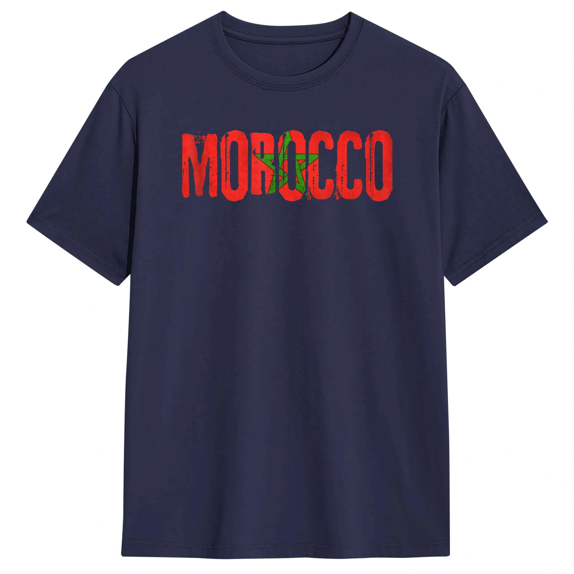 

Moroccan Flag Morocco Soccer Cotton T Shirt For Men Summer Y2K Retro T Shirts O Neck Trending Tee Shirt Oversized Clothes 4XL