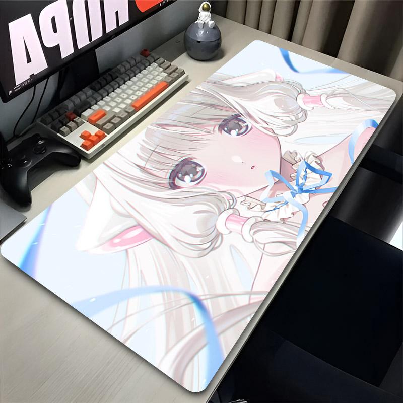 C-Chobits Chii Anime Girl Desk Mat Computer Office Extended Mouse Pad Laptop Rubber Non-slip Large Mousepad Gamer Cabinet Carpet