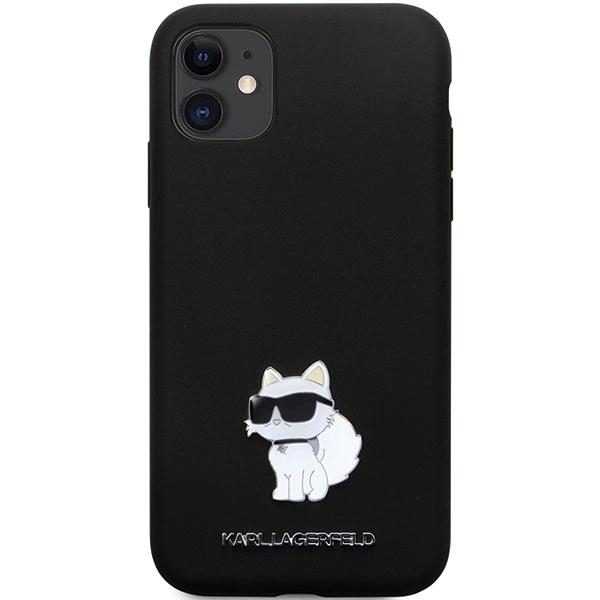Karl Lagerfeld Klhcn61Smhcnpk Case For Iphone 11 / Xr - Black Silicone C Metal Pin