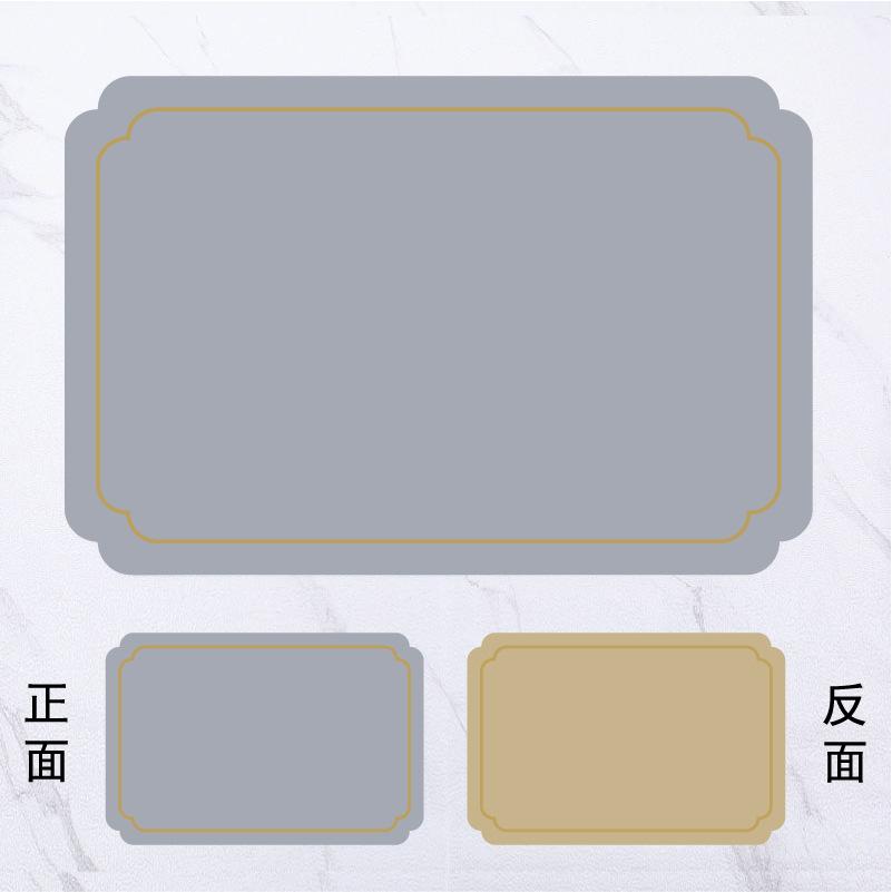 Square light luxury leather placemat waterproof and oil-proof west dining table thermal insulation mat home hotel high temperature resistant coaster