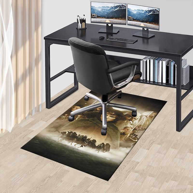 

Lord of the Rings Hobbit Polyester Office Carpet Chair Mats, Home Decor Dormitory Floor Protector with Anti-Skid Backing, Large Area Coverag 60cm by 90cm