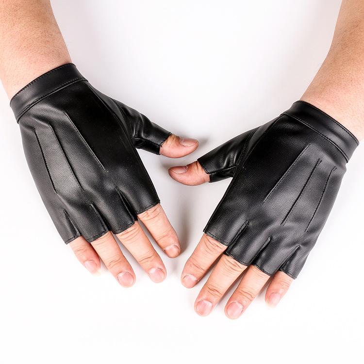 Herren und Damen Dreifinger-Lederhandschuhe Outdoor Street Dance PU-Leder Nachtclub Damen Performance Tanz Tanzhandschuhe