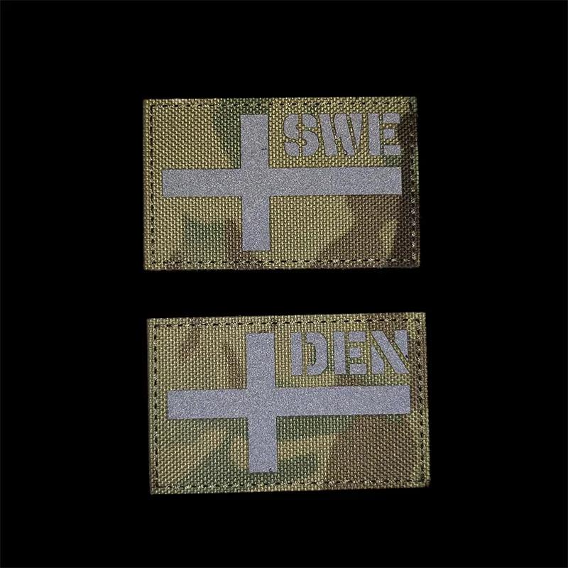3D Multicam Nationalflaggen Aufnäher Ir Reflektierende Aufnäher Auf Kleidung Taktische Abzeichen Klettverschluss Lasergeschnittene Zubehörteile Diy Zubehör