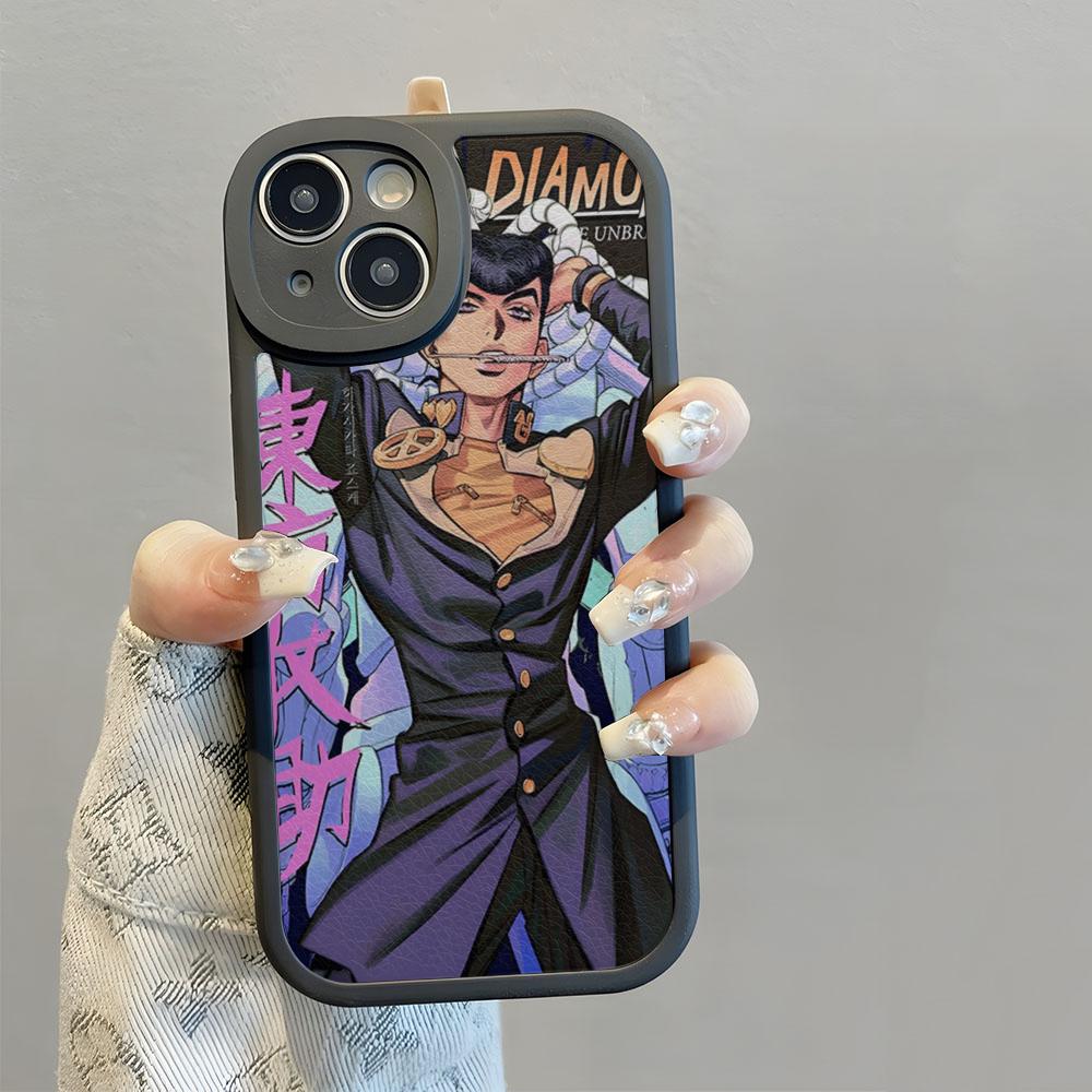 JoJo's Bizarre Adventure JoJo Anime Handyhülle Handyhülle Für IPhone 16 14 13 11 12 Pro Max Mini X XR XS 8 Plus Mini Lammfell Si
