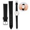 1 Pair PU Leather Universal Unisex Pin Buckle Watch Band Replacement Watch Strap (19mm)Black