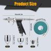 Airbrush Kit with Double Action Trigger Airbrush Gun 0.3/0.5/0.8mm Needles 2/5/13cc Paint Cups Ideal for Nails Cake Tattoo