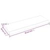 VidaXL Étagère murale marron clair 60x20x2 cm bois chêne massif traité 363641