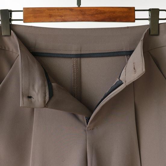 Szorty Linia A Luźne Wysoki Stan Kieszenie Jednolity Kolor Zapięcie na Guzik i Zamek Błyskawiczny Formalne Do Pracy OL