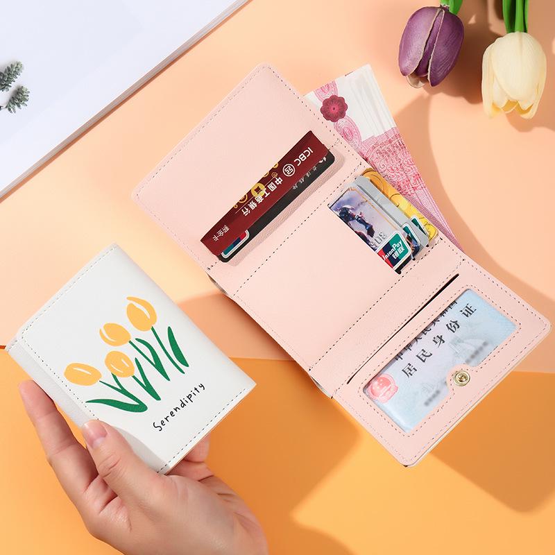 

Stylish Women s Tri-fold PU Leather Wallet with Cute Cartoon Print