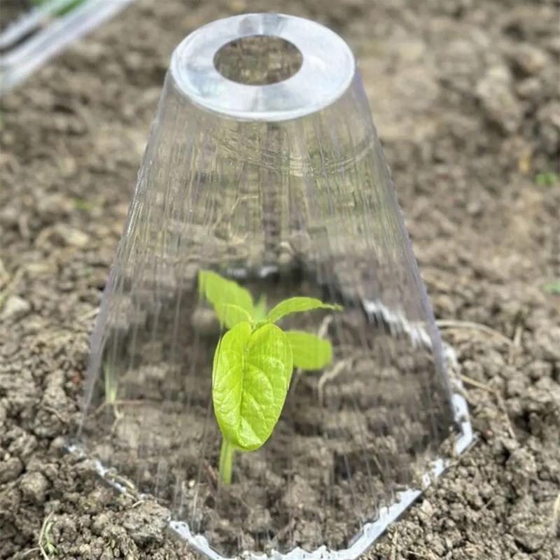 

10 шт. Защита от вредителей и роста растений, защита от заморозков, пластиковая защита растений, прозрачная крышка для цветочного горшка