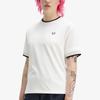 FRED PERRY [Womens] Tipped Mesh Pique T-Shirt - Snow White Afpf2612191-129