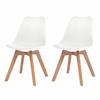 Exclusive House - Dining Chairs Set of 2 White Plastic