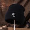 3D Embroidered Knit Beanie - Autumn/Winter Wool Pullover Hat