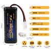 Nastima 7.2V 3800mAh NiMH Battery Set (2-Pack) for Tamiya RC Models, Kyosho, and Yokomo Compatible, Compatible with 18 and 110 Scale RC Cars, RC