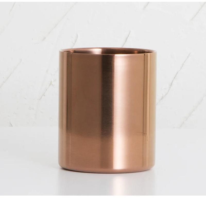 Runder Stifthalter Edelstahl Metall Schreibtischornament Nordische Schreibwaren Stifteinsatz Goldene Vase Make-up Pinsel Aufbewahrungsbox