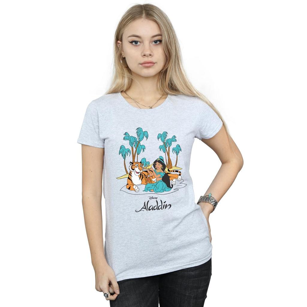 Disney Womens/Ladies Aladdin Jasmine Abu Rajah Beach Cotton T-Shirt