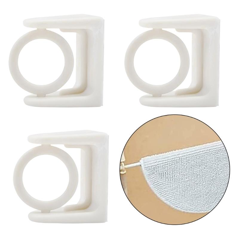 Rotatable Hook Bracket For Curtain Rod Towel Rack With Strong Plastic Materials And Easy Installation
