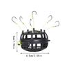 String Hook Fishing Bait Cage 6 Hook Carbon Steel Line Group Feeder Sinker New Design Square Bait Shape Fishing Spring Bait Cage