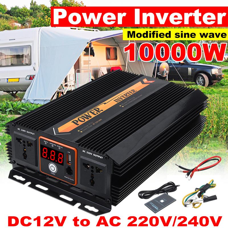 

Инвертор мощности DC 12V TO AC 220V-240V 2.1A Автомобильные инверторы с модифицированной синусоидой 10000W