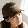 2026 spring and summer Korean peaked cap female high quality face small visor letter embroidered couple wide-brimmed baseball cap
