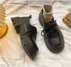 2025 spring and autumn black platform versatile lace-up small leather shoes women's new retro British style Japanese jk single shoes