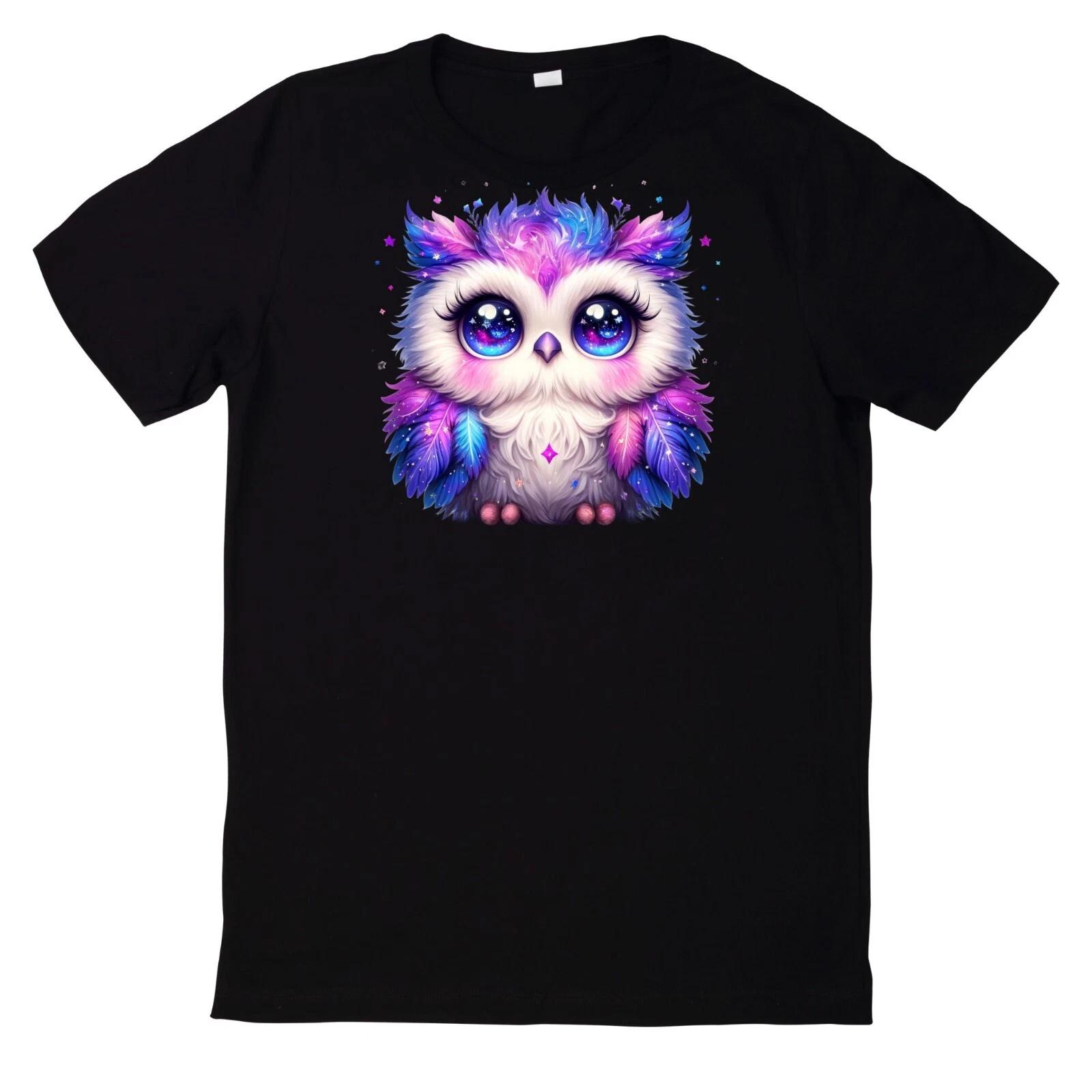 T-Shirt Niedliche Glitzernde süße Eule L
