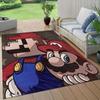 Super Mario2 Flannel Pattern Square Carpet,Area Rug,Carpet Rug for Living Room Bedroom Sofa Playroom Decor,Non-slip Floor Mat