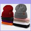 Knit Hat For Men And Women With Letter Embroidery Warm Winter Beanie For Outdoor Activities