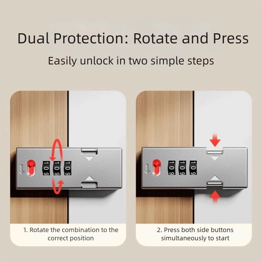 Zinc Alloy Door Bolt Lock Enhanced Security Security Lock Cabinet Password Lock  Home Security