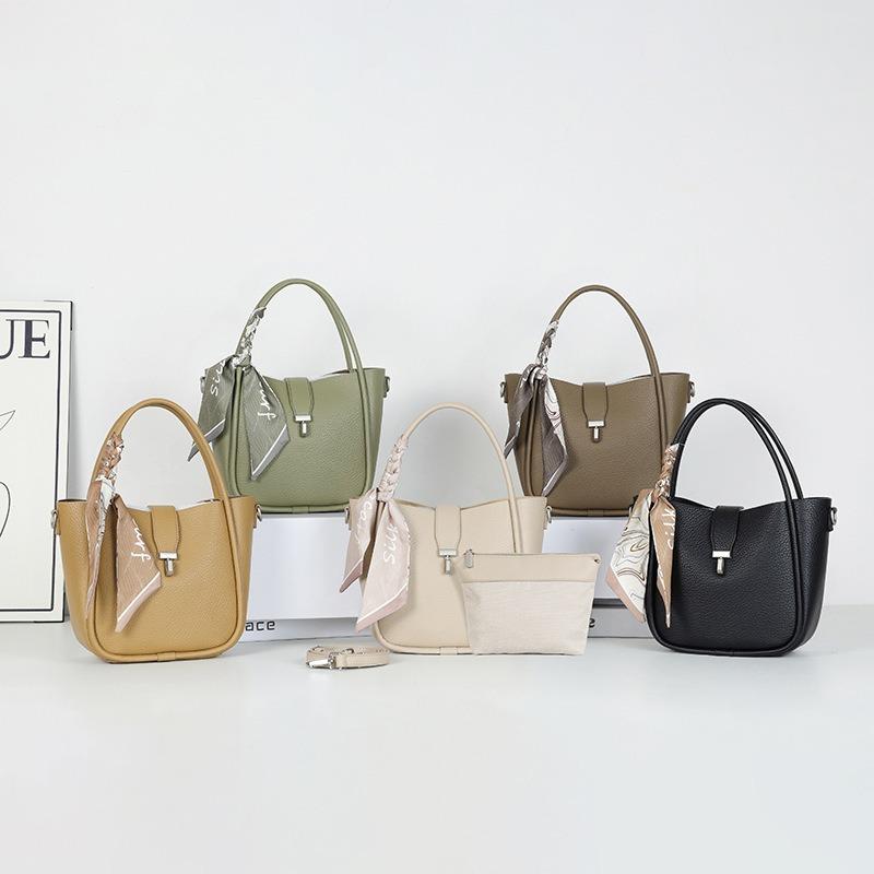 Leather Women's Bags, New Work Large-capacity Commuter Tote Bags, Textured Versatile Handbags, Shoulder Messenger Bags.