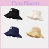 Retro bawełniany kapelusz typu bucket z haftem z literami na letni plażowy styl dla kobiet