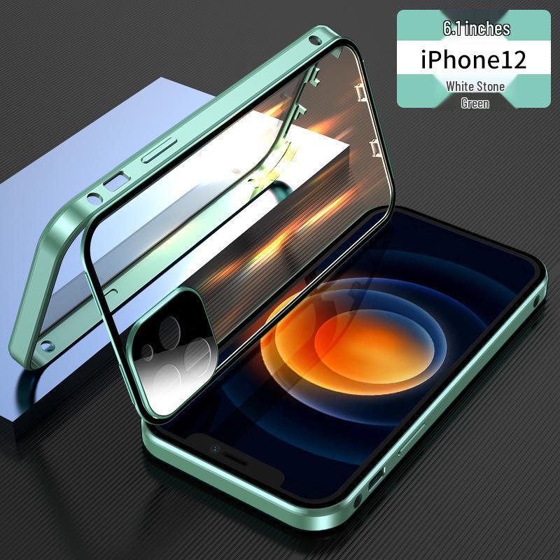 iPhone 16 Pro Max Metal Frame Protective Case with Double-Sided Glass